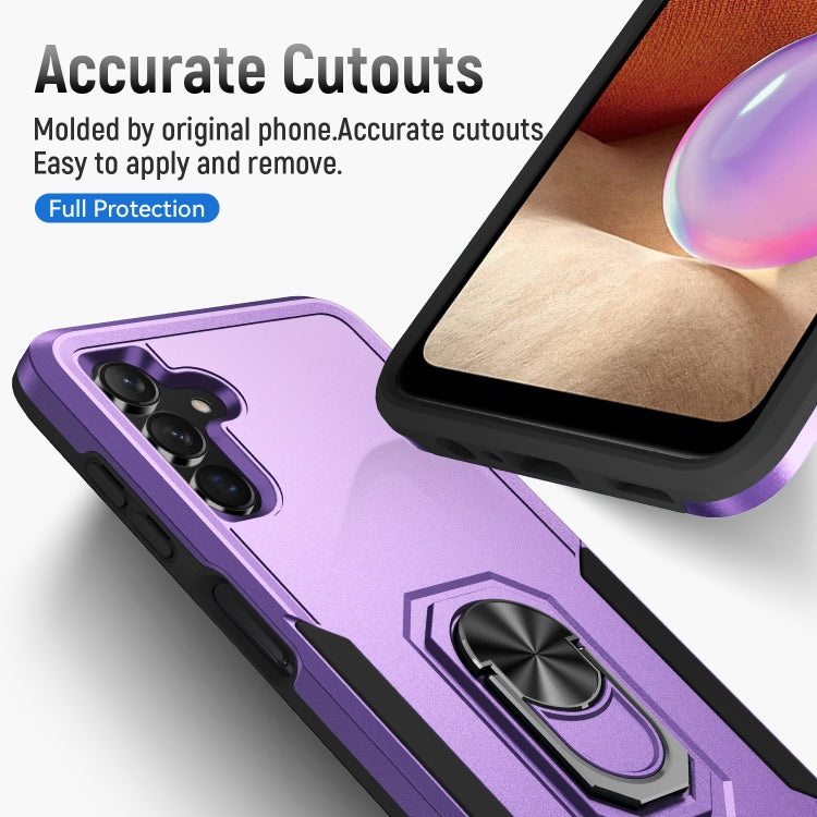 For Samsung Galaxy A13 5G Pioneer Armor Heavy Duty PC + TPU Holder Phone Case