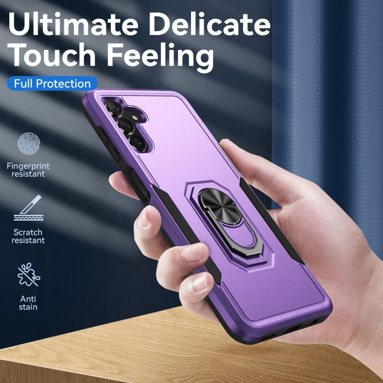 For Samsung Galaxy A13 5G Pioneer Armor Heavy Duty PC + TPU Holder Phone Case