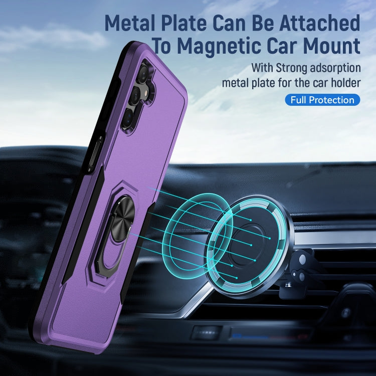 For Samsung Galaxy A13 5G Pioneer Armor Heavy Duty PC + TPU Holder Phone Case