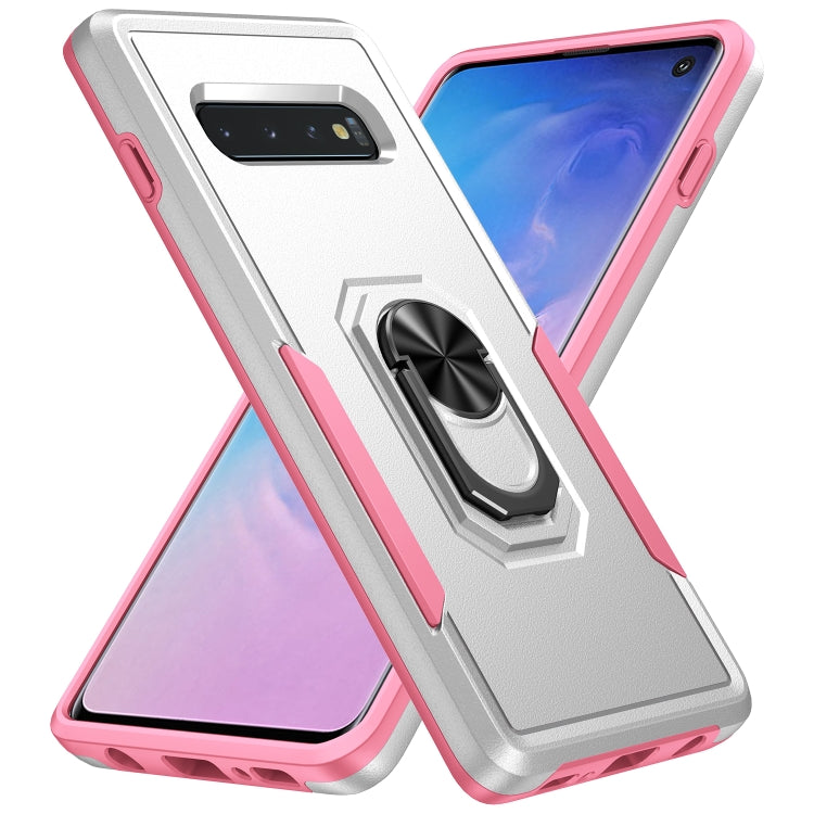 For Samsung Galaxy S10 Pioneer Armor Heavy Duty PC + TPU Holder Phone Case