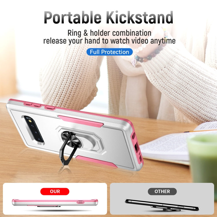 For Samsung Galaxy S10 Pioneer Armor Heavy Duty PC + TPU Holder Phone Case