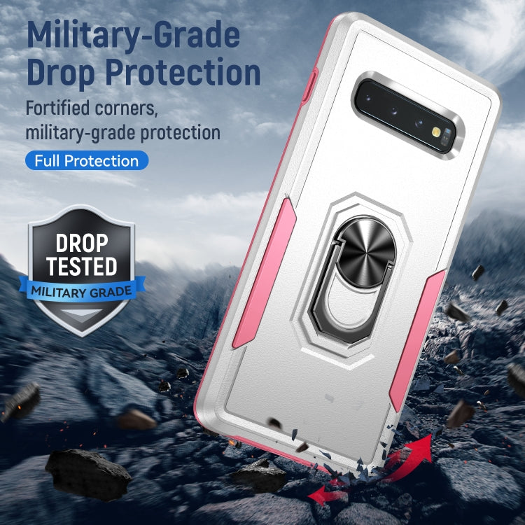 For Samsung Galaxy S10 Pioneer Armor Heavy Duty PC + TPU Holder Phone Case