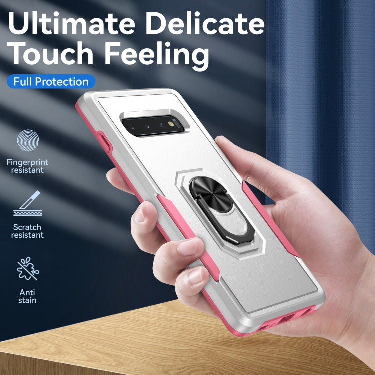 For Samsung Galaxy S10 Pioneer Armor Heavy Duty PC + TPU Holder Phone Case