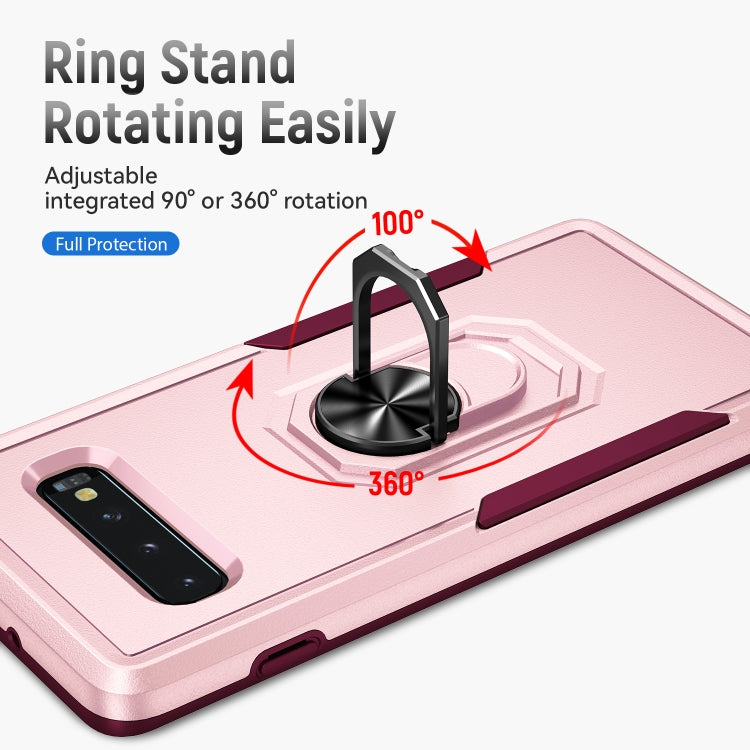 For Samsung Galaxy S10 Pioneer Armor Heavy Duty PC + TPU Holder Phone Case