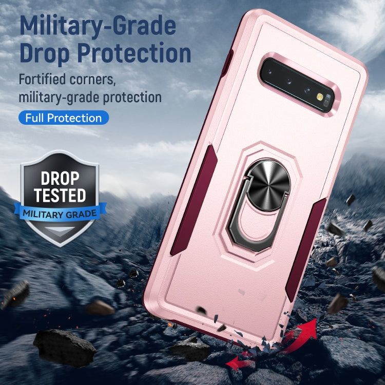 For Samsung Galaxy S10 Pioneer Armor Heavy Duty PC + TPU Holder Phone Case
