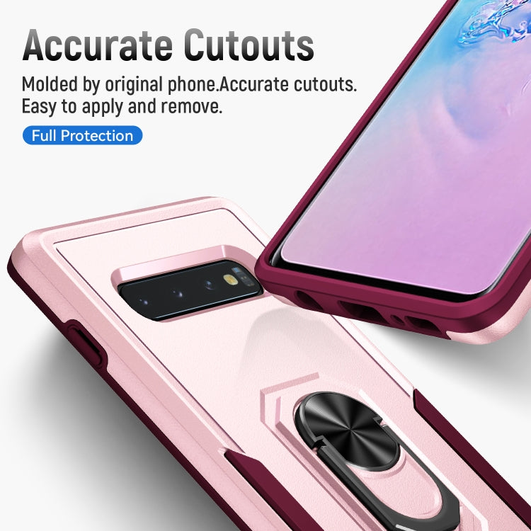 For Samsung Galaxy S10 Pioneer Armor Heavy Duty PC + TPU Holder Phone Case