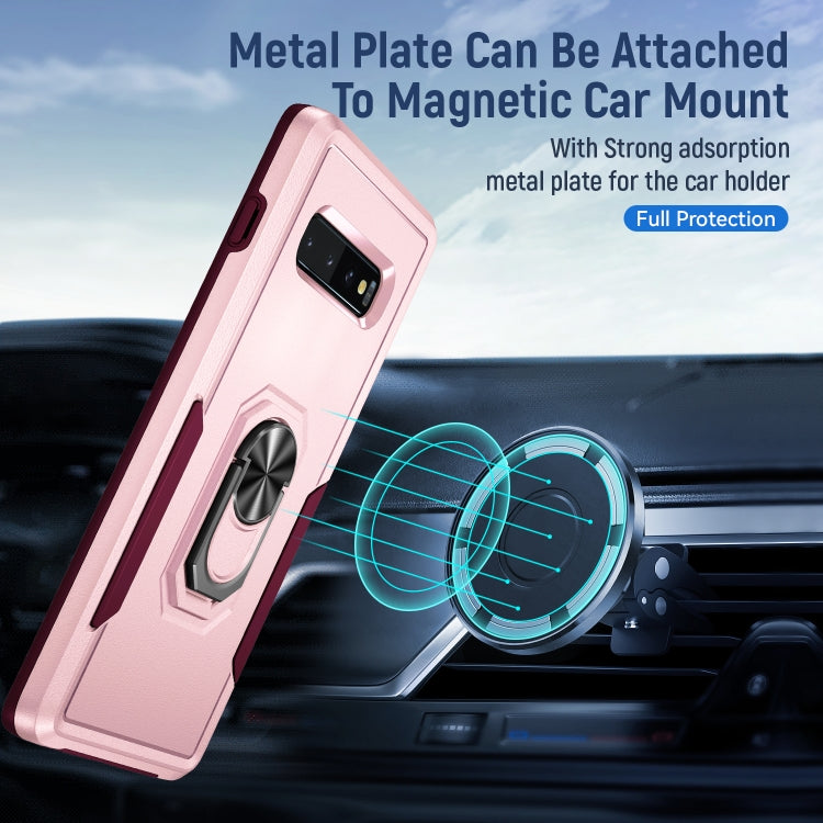 For Samsung Galaxy S10 Pioneer Armor Heavy Duty PC + TPU Holder Phone Case
