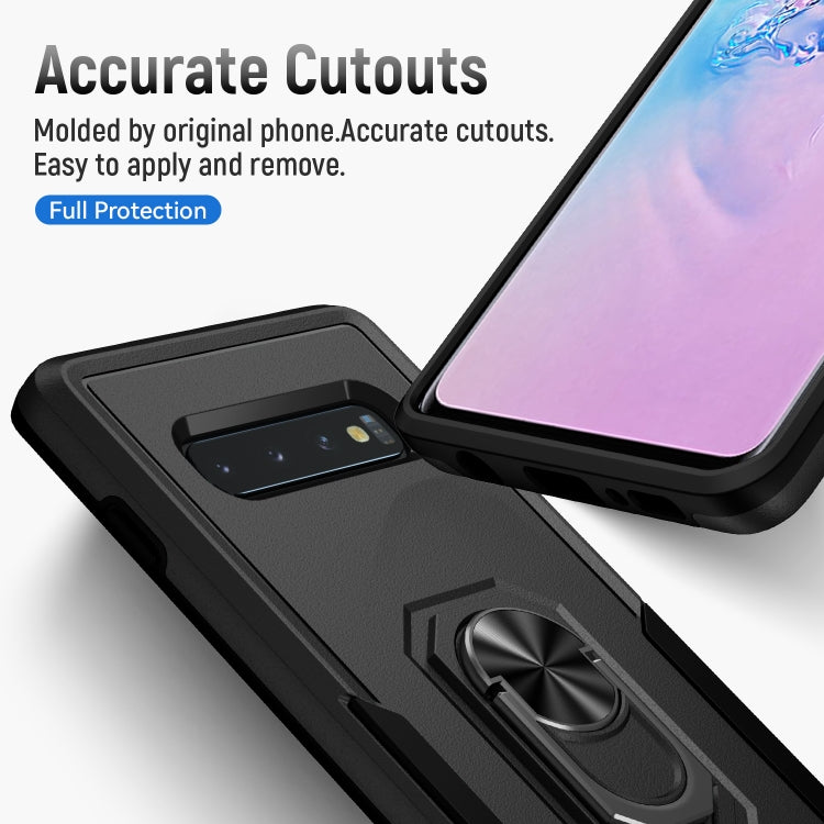 For Samsung Galaxy S10 Pioneer Armor Heavy Duty PC + TPU Holder Phone Case