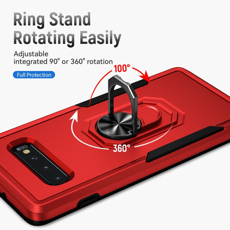 For Samsung Galaxy S10 Pioneer Armor Heavy Duty PC + TPU Holder Phone Case