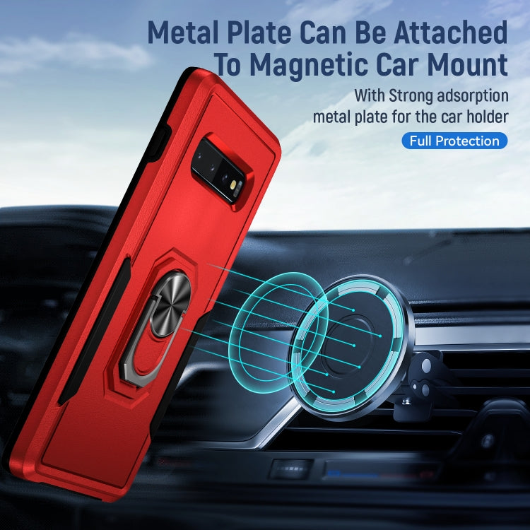 For Samsung Galaxy S10 Pioneer Armor Heavy Duty PC + TPU Holder Phone Case