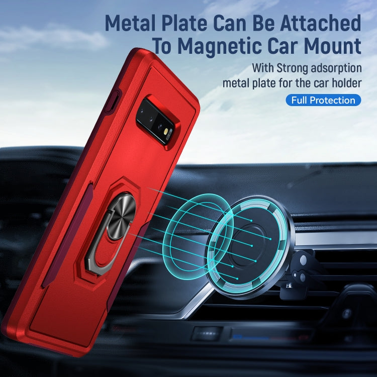 For Samsung Galaxy S10 Pioneer Armor Heavy Duty PC + TPU Holder Phone Case