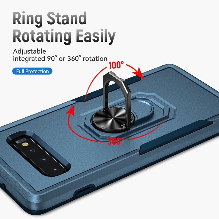 For Samsung Galaxy S10 Pioneer Armor Heavy Duty PC + TPU Holder Phone Case
