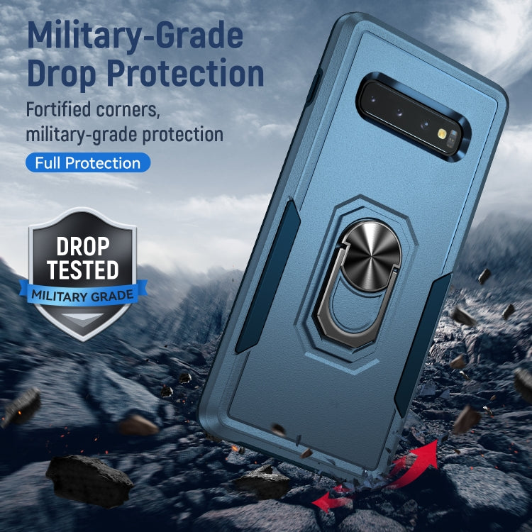 For Samsung Galaxy S10 Pioneer Armor Heavy Duty PC + TPU Holder Phone Case