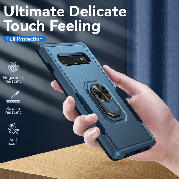 For Samsung Galaxy S10 Pioneer Armor Heavy Duty PC + TPU Holder Phone Case