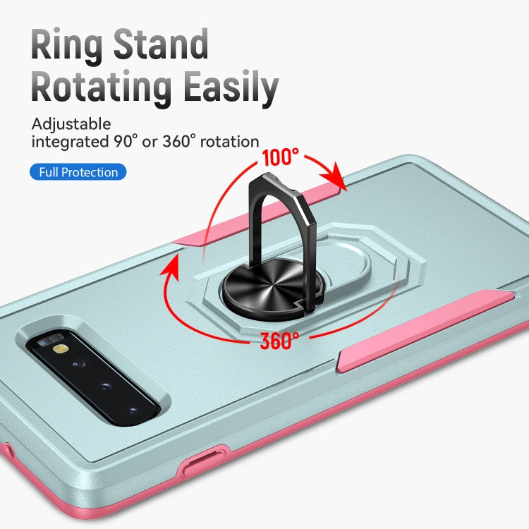For Samsung Galaxy S10 Pioneer Armor Heavy Duty PC + TPU Holder Phone Case
