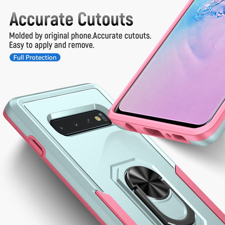 For Samsung Galaxy S10 Pioneer Armor Heavy Duty PC + TPU Holder Phone Case