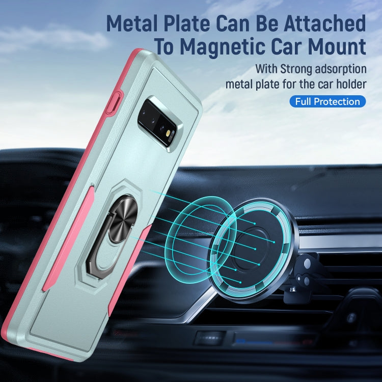 For Samsung Galaxy S10 Pioneer Armor Heavy Duty PC + TPU Holder Phone Case
