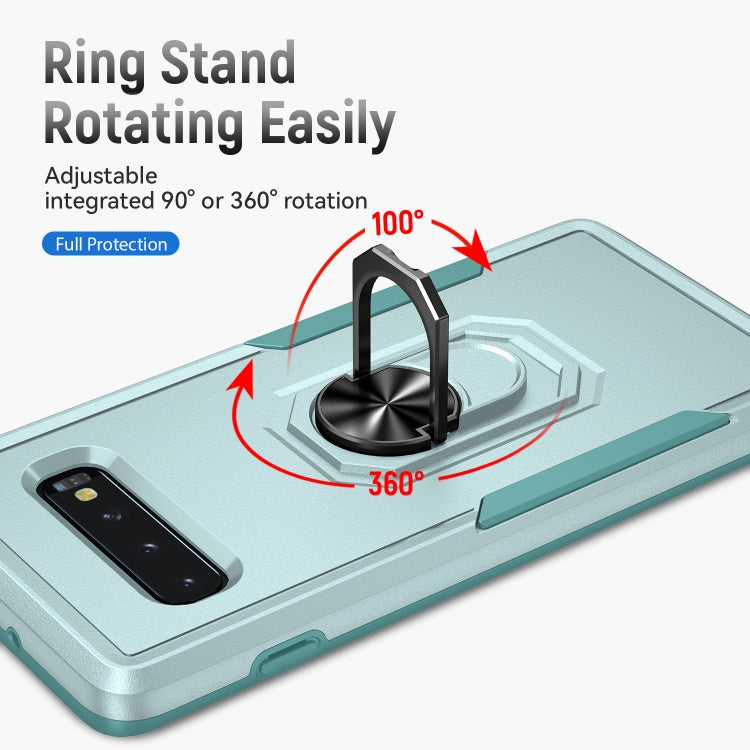 For Samsung Galaxy S10 Pioneer Armor Heavy Duty PC + TPU Holder Phone Case