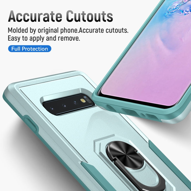 For Samsung Galaxy S10 Pioneer Armor Heavy Duty PC + TPU Holder Phone Case