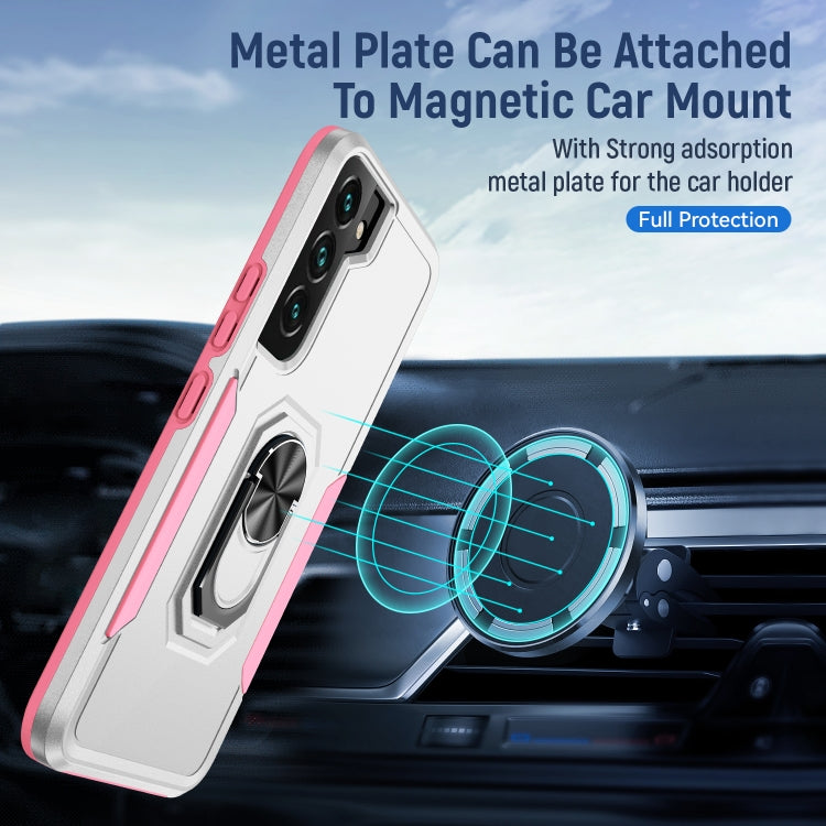 For Samsung Galaxy S22+ 5G Pioneer Armor Heavy Duty PC + TPU Holder Phone Case