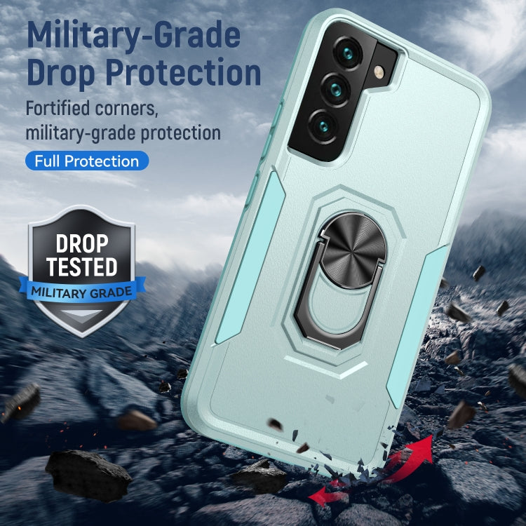 For Samsung Galaxy S22+ 5G Pioneer Armor Heavy Duty PC + TPU Holder Phone Case