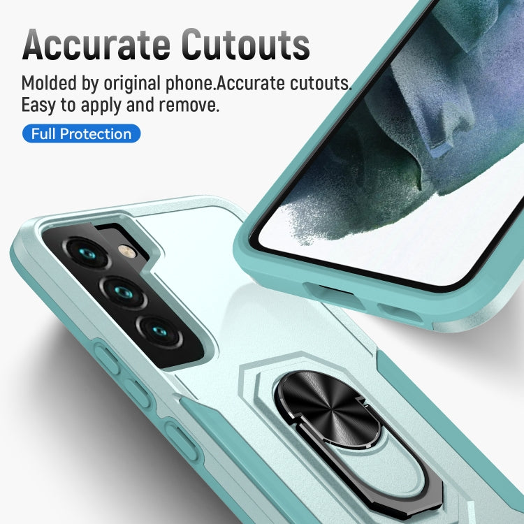 For Samsung Galaxy S22+ 5G Pioneer Armor Heavy Duty PC + TPU Holder Phone Case