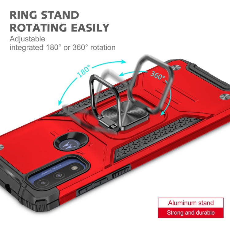 For Motorola Moto G Pure Magnetic Armor TPU + PC Holder Phone Case