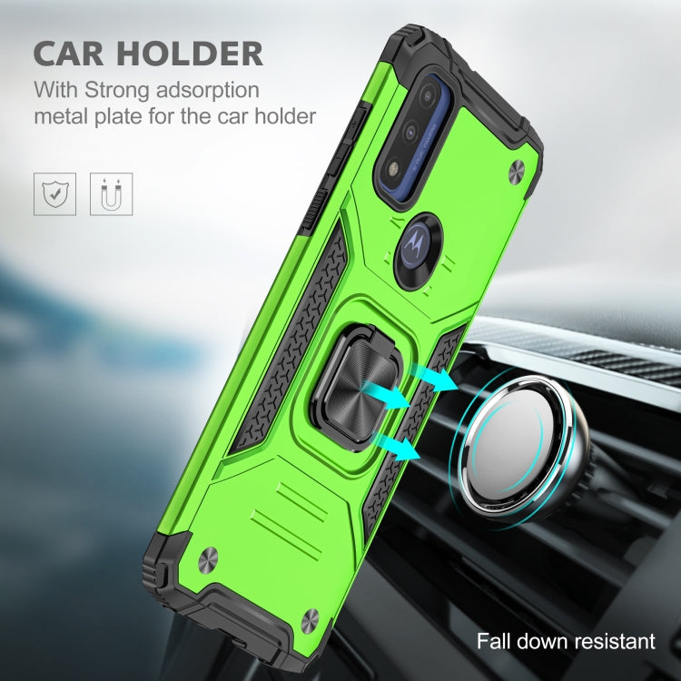 For Motorola Moto G Pure Magnetic Armor TPU + PC Holder Phone Case