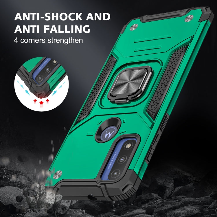 For Motorola Moto G Pure Magnetic Armor TPU + PC Holder Phone Case