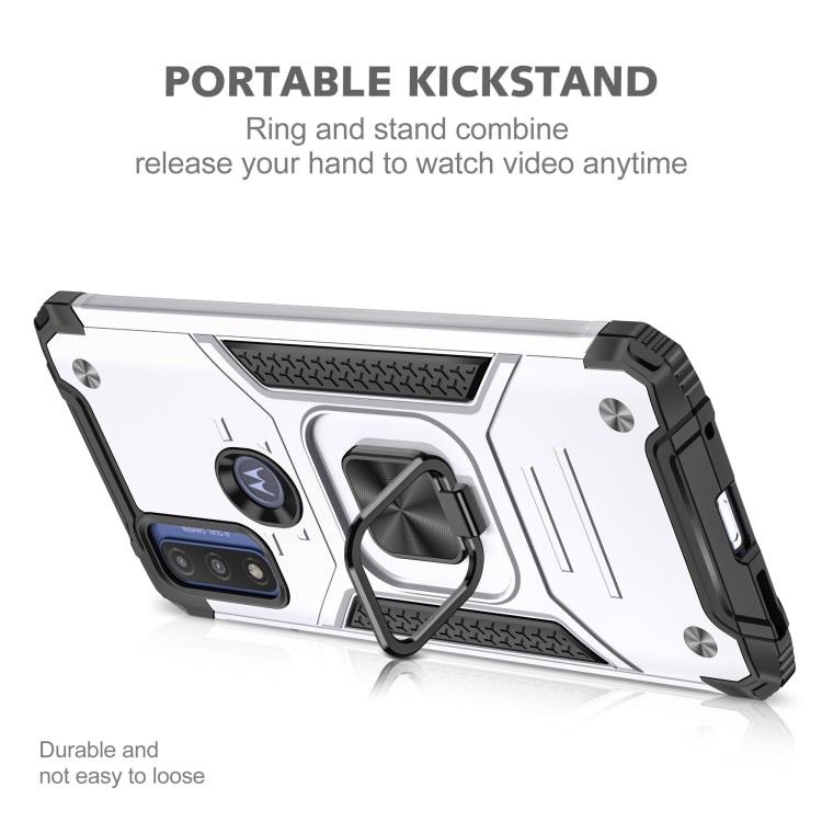 For Motorola Moto G Pure Magnetic Armor TPU + PC Holder Phone Case
