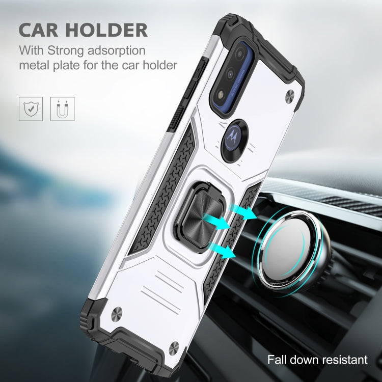 For Motorola Moto G Pure Magnetic Armor TPU + PC Holder Phone Case