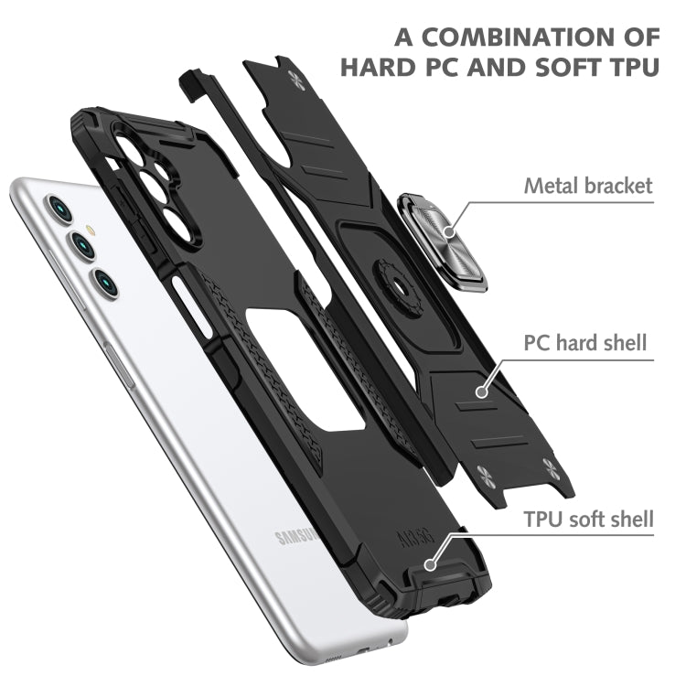 For Samsung Galaxy A13 5G Magnetic Armor TPU + PC Holder Phone Case