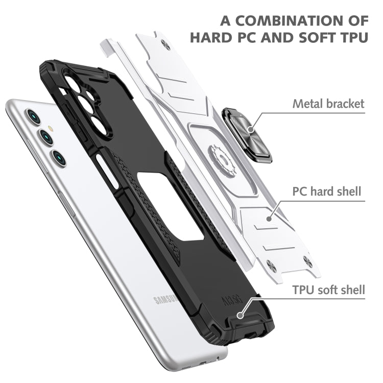 For Samsung Galaxy A13 5G Magnetic Armor TPU + PC Holder Phone Case