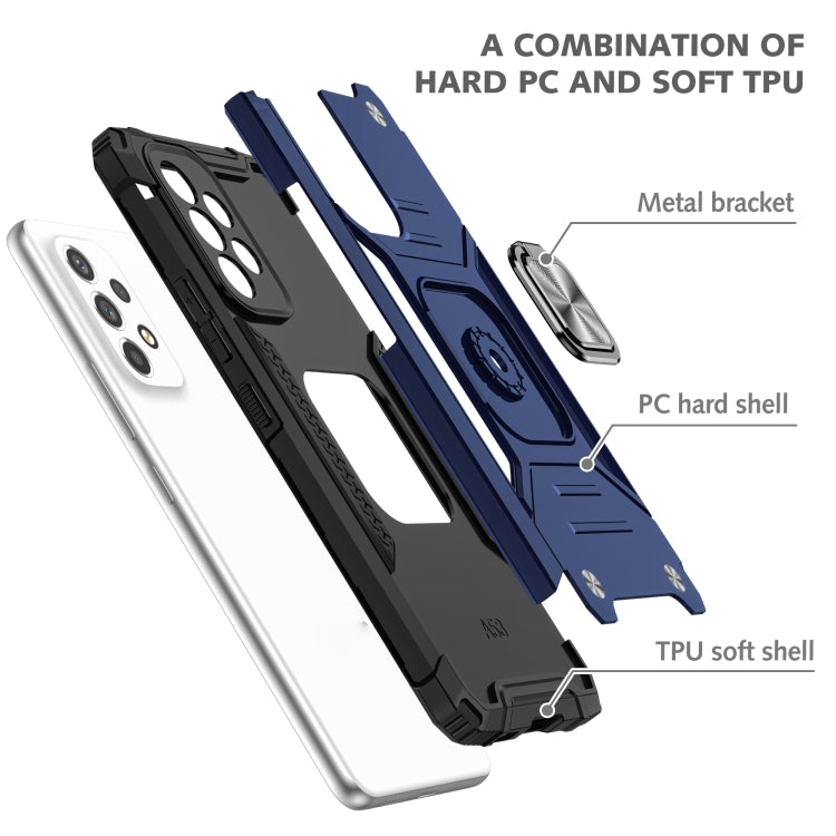 For Samsung Galaxy A33 5G Magnetic Armor TPU + PC Holder Phone Case
