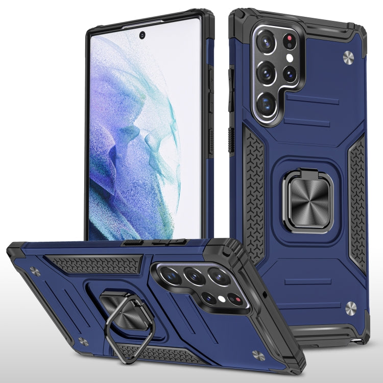 For Samsung Galaxy A33 5G Magnetic Armor TPU + PC Holder Phone Case