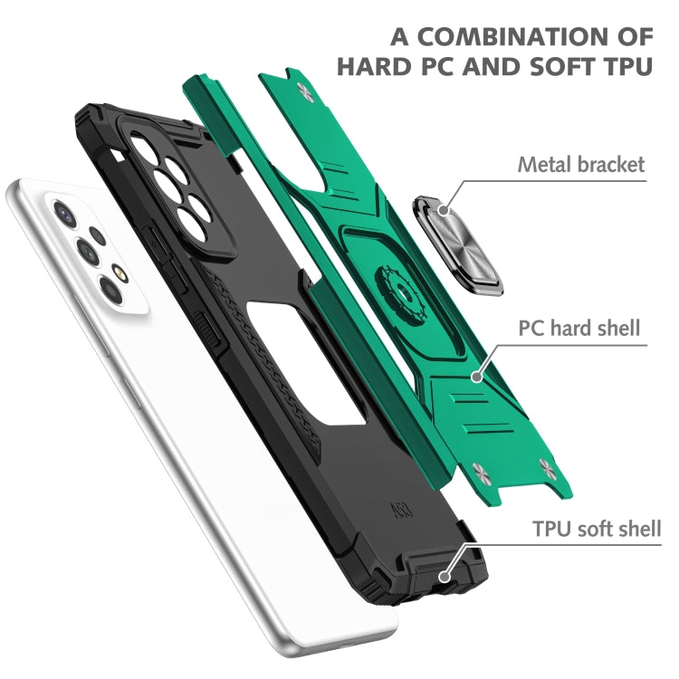 For Samsung Galaxy A33 5G Magnetic Armor TPU + PC Holder Phone Case