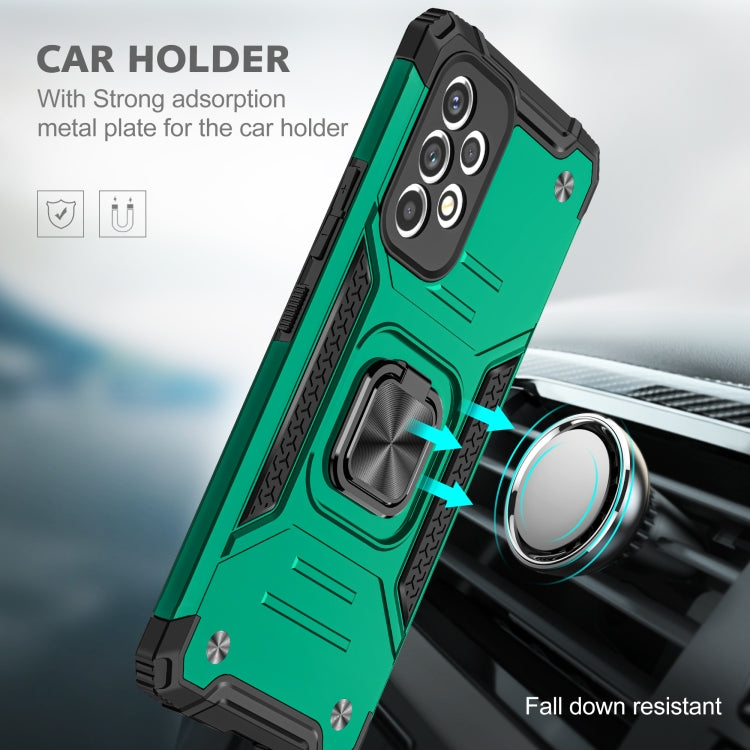 For Samsung Galaxy A33 5G Magnetic Armor TPU + PC Holder Phone Case