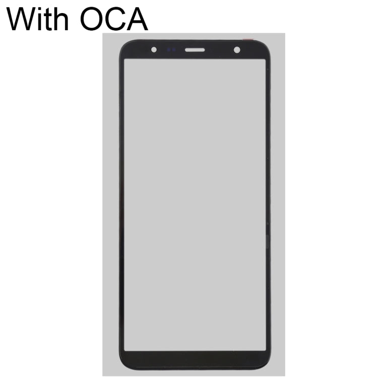 For Samsung Galaxy J4+ / J6+ Front Screen Outer Glass Lens with OCA Optically Clear Adhesive