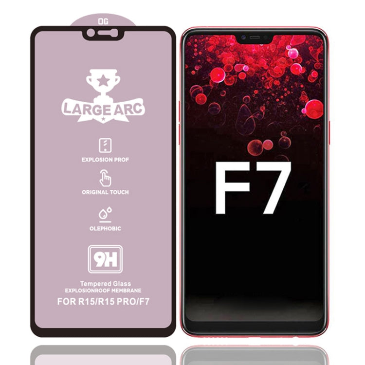 For OPPO F7 9H HD High Alumina Full Screen Tempered Glass Film