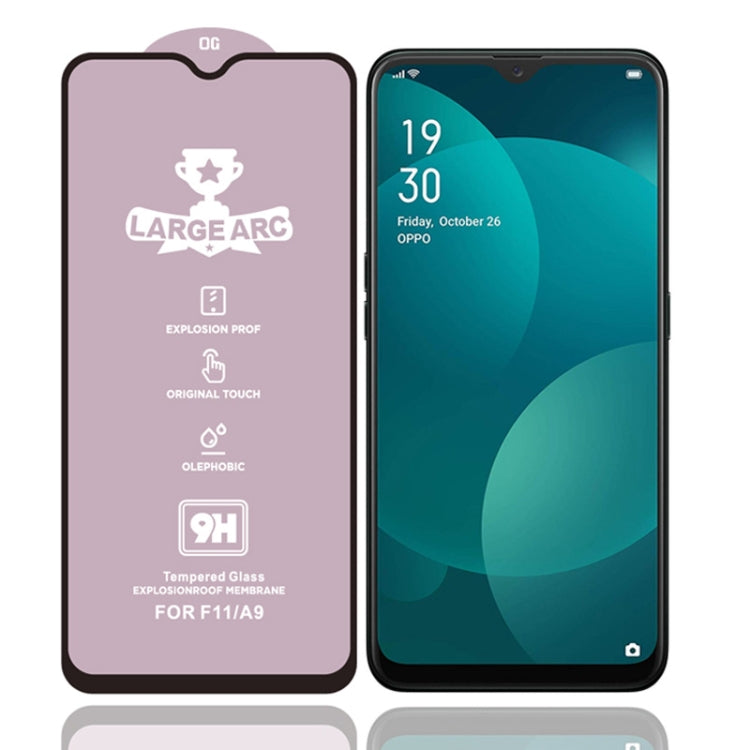 For OPPO F11 9H HD High Alumina Full Screen Tempered Glass Film