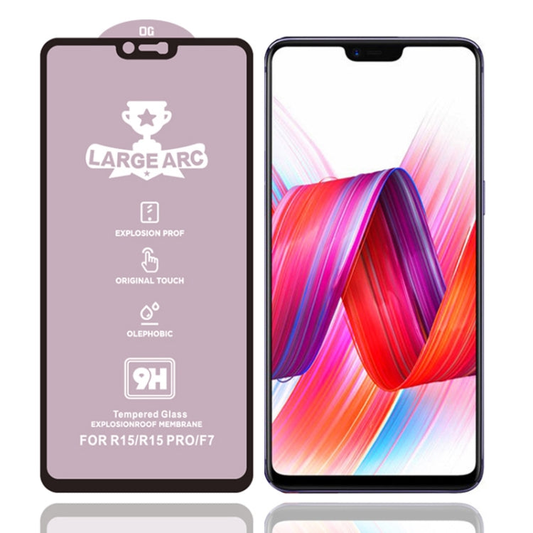 For OPPO R15 9H HD High Alumina Full Screen Tempered Glass Film