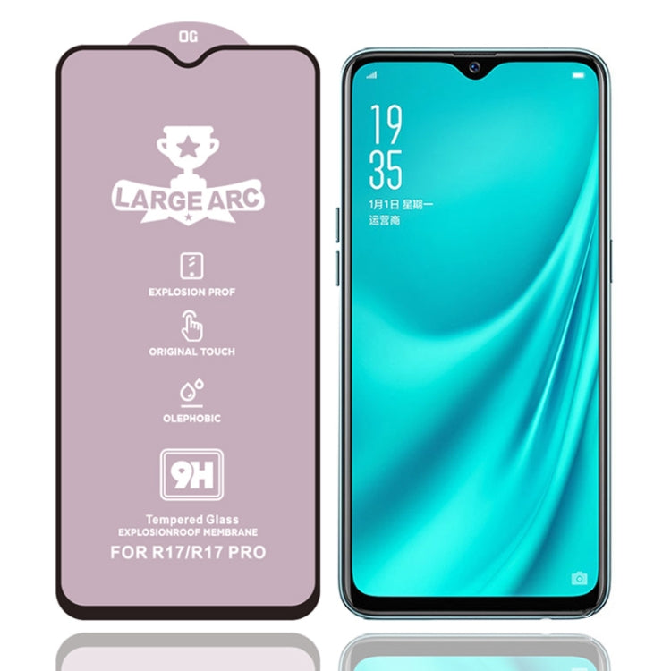 For OPPO R15x 9H HD High Alumina Full Screen Tempered Glass Film
