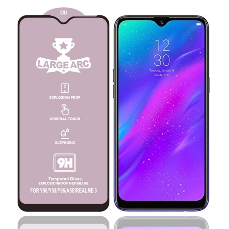 For OPPO Realme 3 9H HD High Alumina Full Screen Tempered Glass Film
