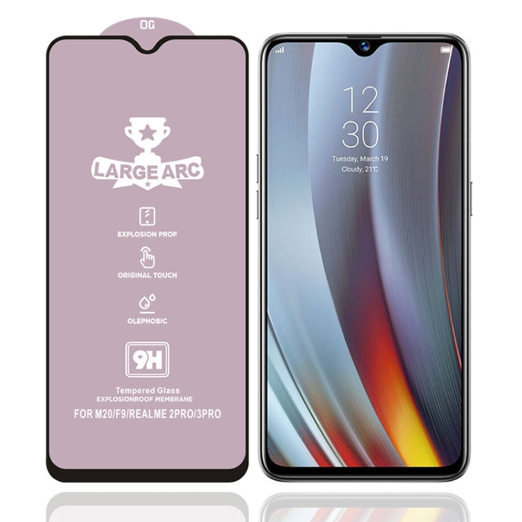 For OPPO Realme 3 Pro 9H HD High Alumina Full Screen Tempered Glass Film