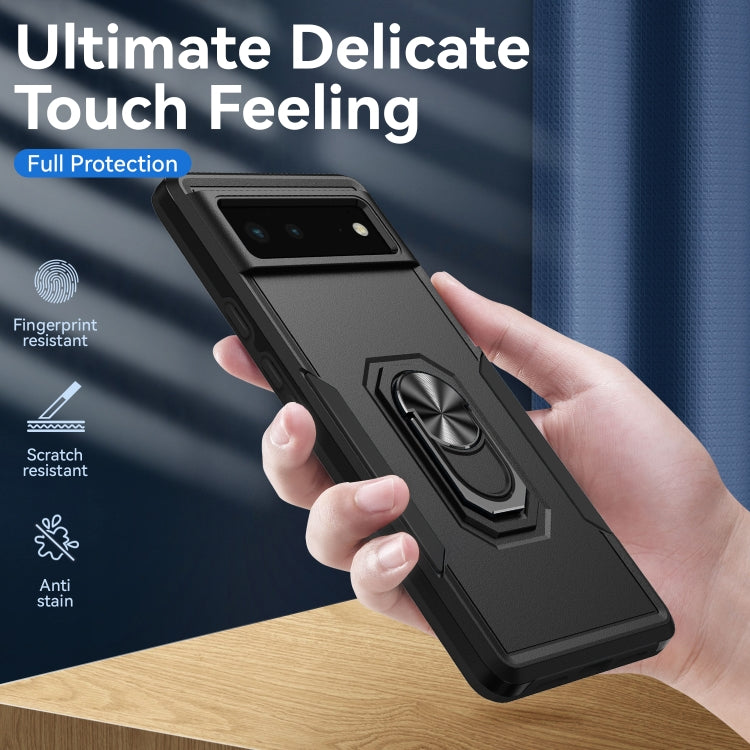 For Google Pixel 6 Pioneer Armor Heavy Duty PC + TPU Holder Phone Case