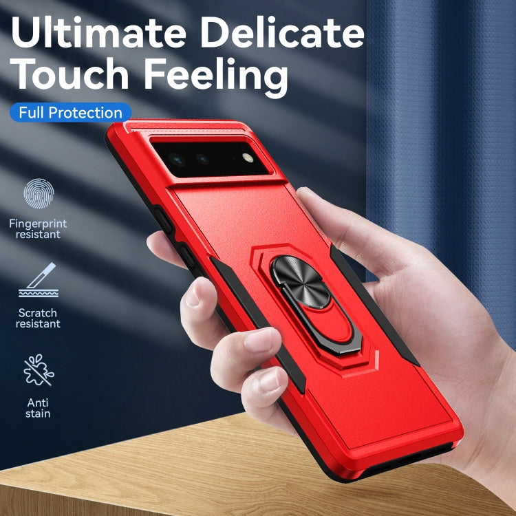 For Google Pixel 6 Pioneer Armor Heavy Duty PC + TPU Holder Phone Case