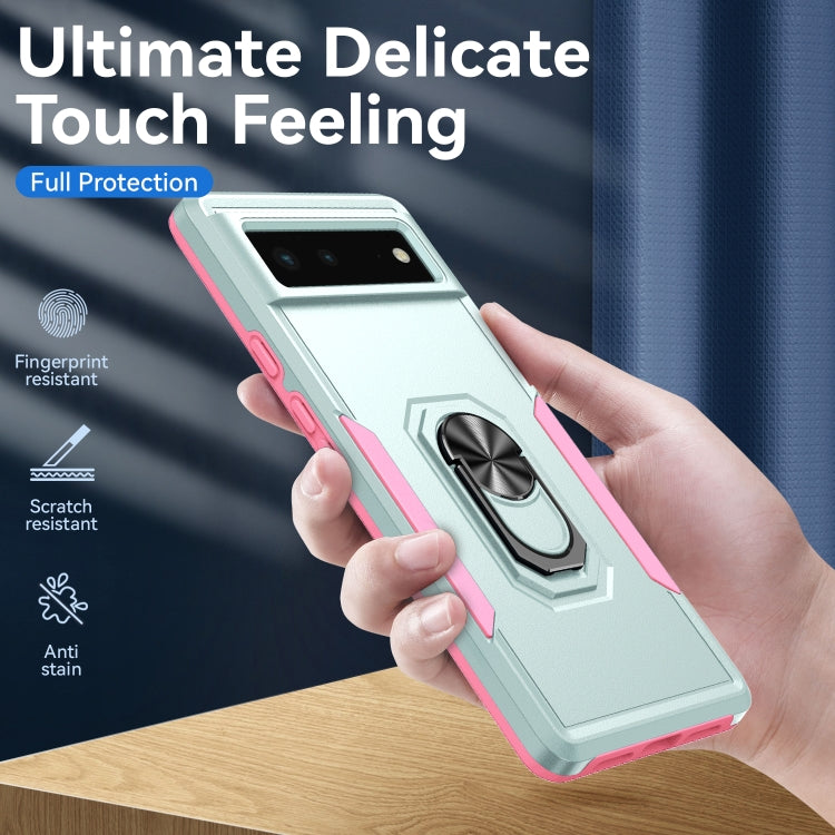 For Google Pixel 6 Pioneer Armor Heavy Duty PC + TPU Holder Phone Case