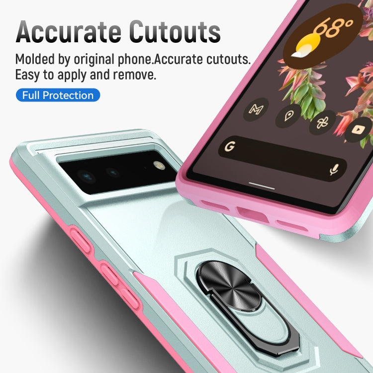 For Google Pixel 6 Pioneer Armor Heavy Duty PC + TPU Holder Phone Case