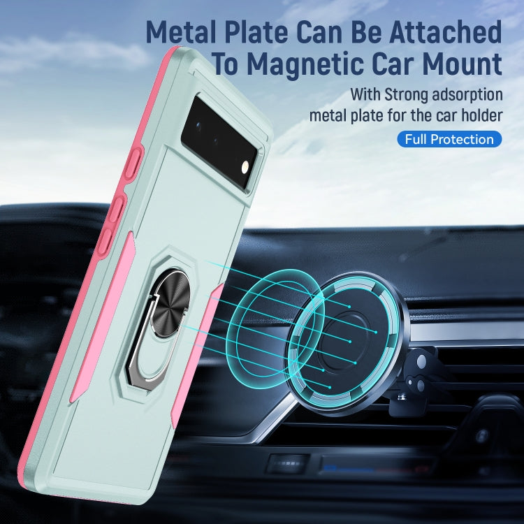 For Google Pixel 6 Pioneer Armor Heavy Duty PC + TPU Holder Phone Case