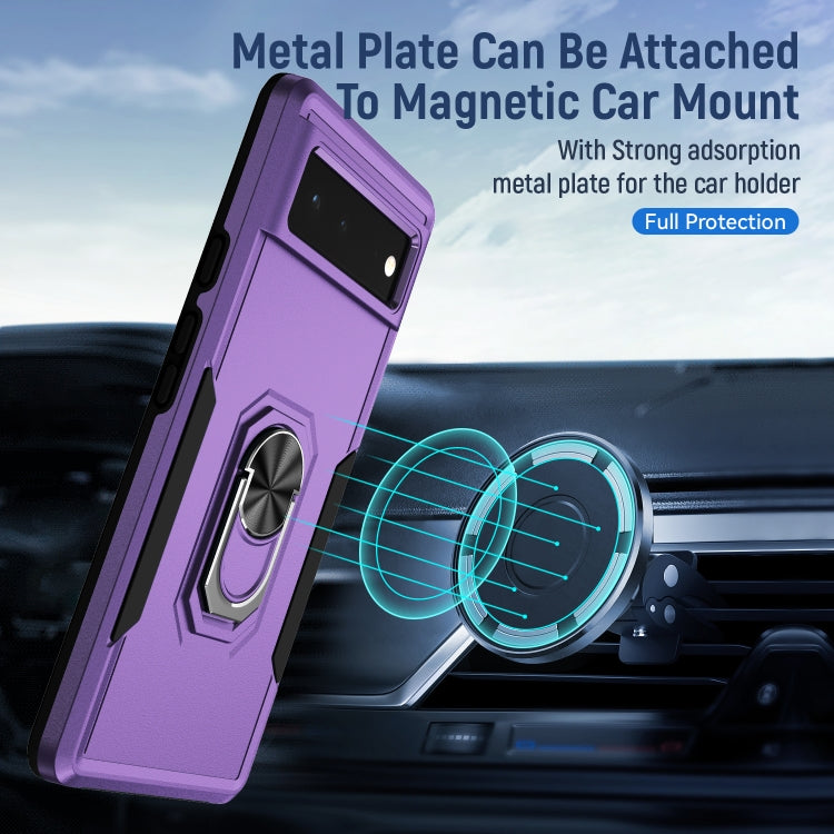 For Google Pixel 6 Pioneer Armor Heavy Duty PC + TPU Holder Phone Case
